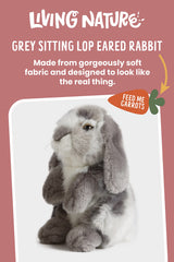 Living Nature rabbit face detail shows realistic eyes and nose.
