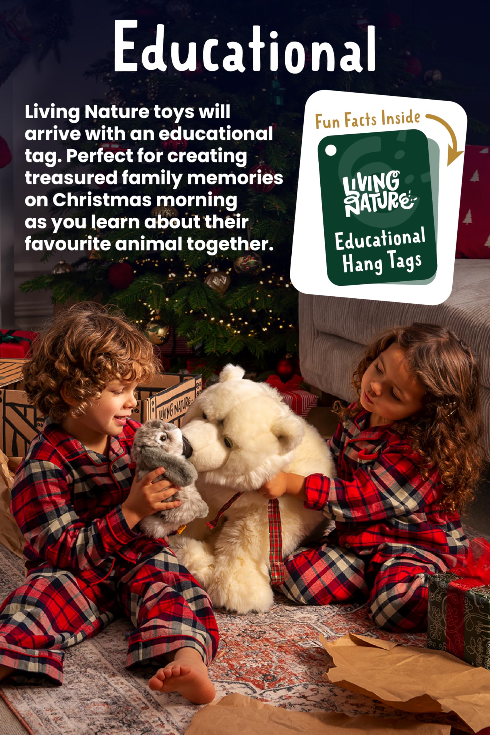 Living Nature educational tag rabbit toy to spark curiosity about wildlife.