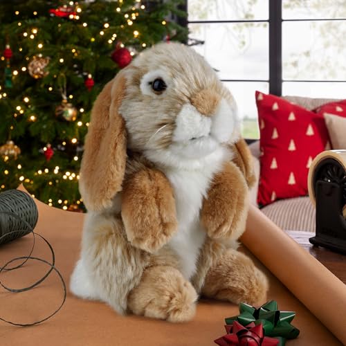 Living Nature floppy ears rabbit plush with soft fur, perfect for cuddling.