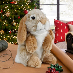 Living Nature floppy ears rabbit plush with soft fur, perfect for cuddling.
