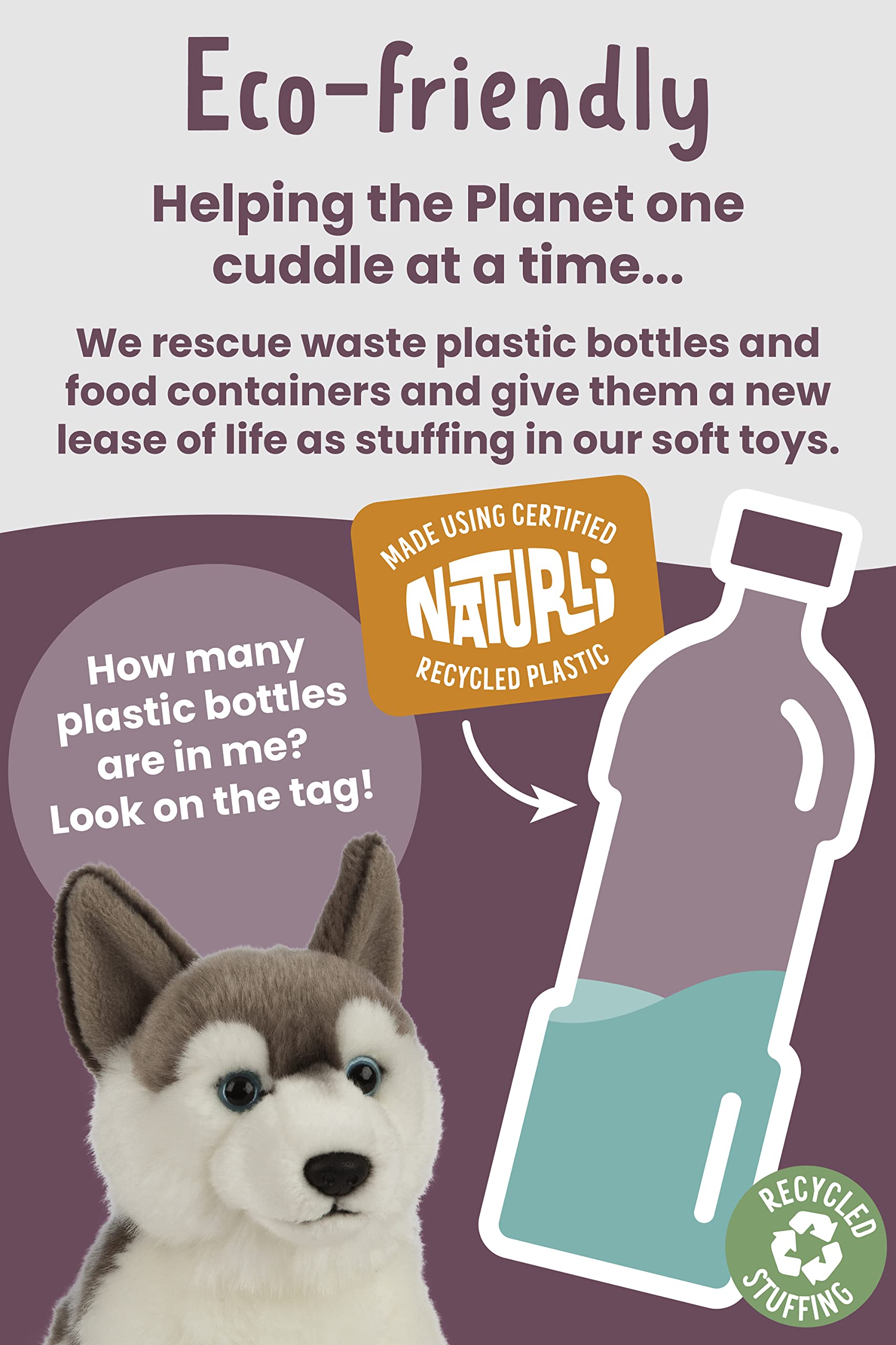 Living Nature Husky eco-friendly materials emphasize sustainable toy making.
