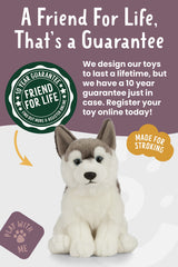 Living Nature Husky 8-inch size is perfect for portable play and gifting.