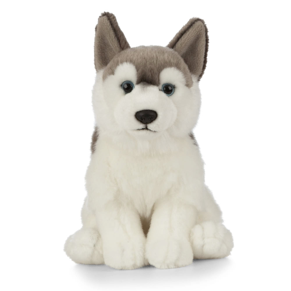 Living Nature Husky stuffed animal with soft fluff for cozy snuggle play.