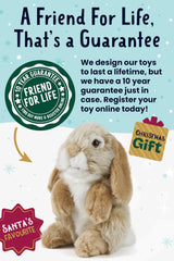 Living Nature brown rabbit plush with cute twitchy nose for realism.