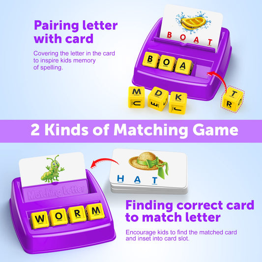 LIWIN LET'S GO letter cubes close-up for word recognition during play