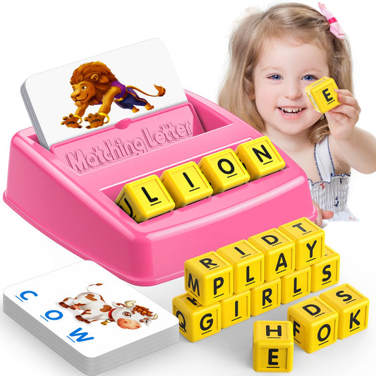 LIWIN LET'S GO! Matching letter game tray and letters ready for spell-practice