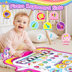 LIWIN LET'S GO unicorn musical mat anti-slip base for safe dancing