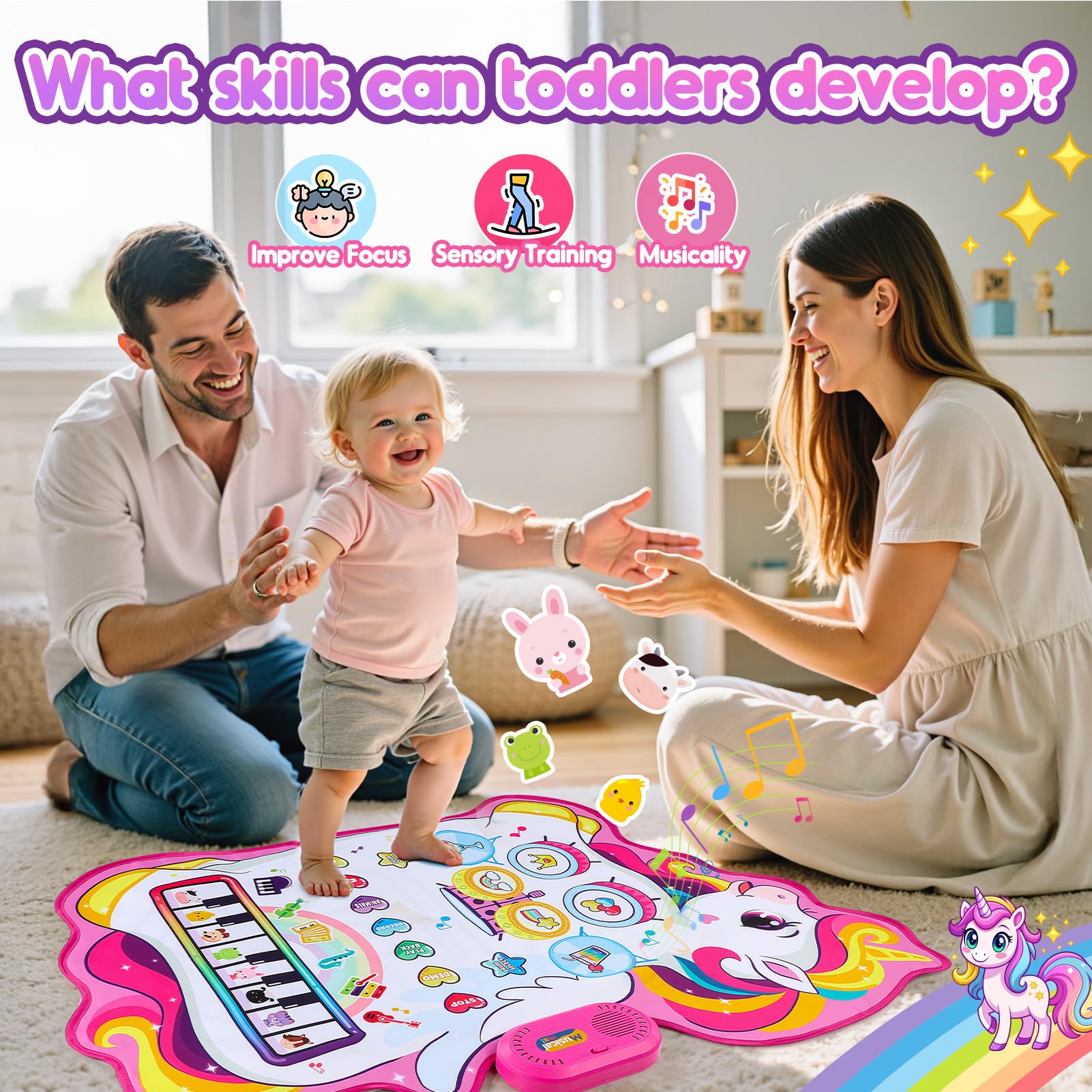 LIWIN LET'S GO unicorn musical mat record and playback for mini concerts
