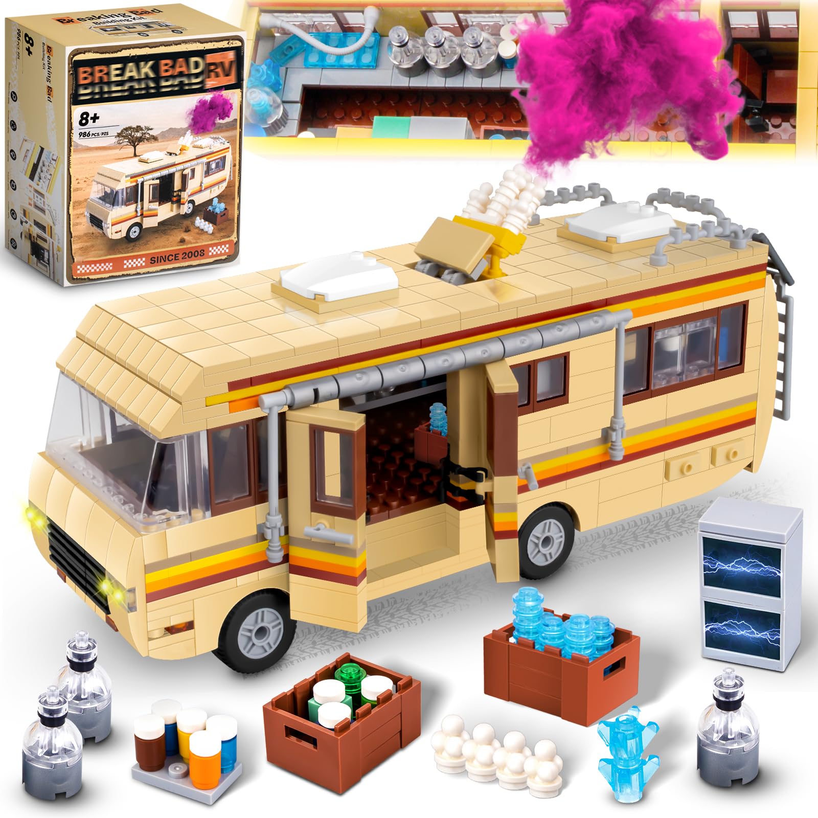 Lixboxy Camper for Break Bad RV: 986 pieces ready for creative building play