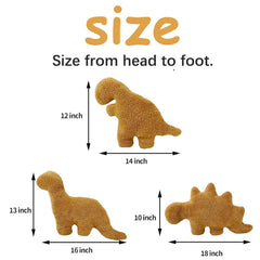 Lixzuch Soft-plush dino nugget pillow, easy to carry for travel and naps