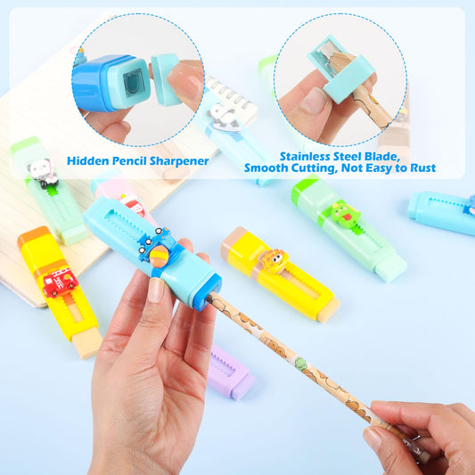 LiYiQ eraser with built-in sharpener for efficient writing and drawing