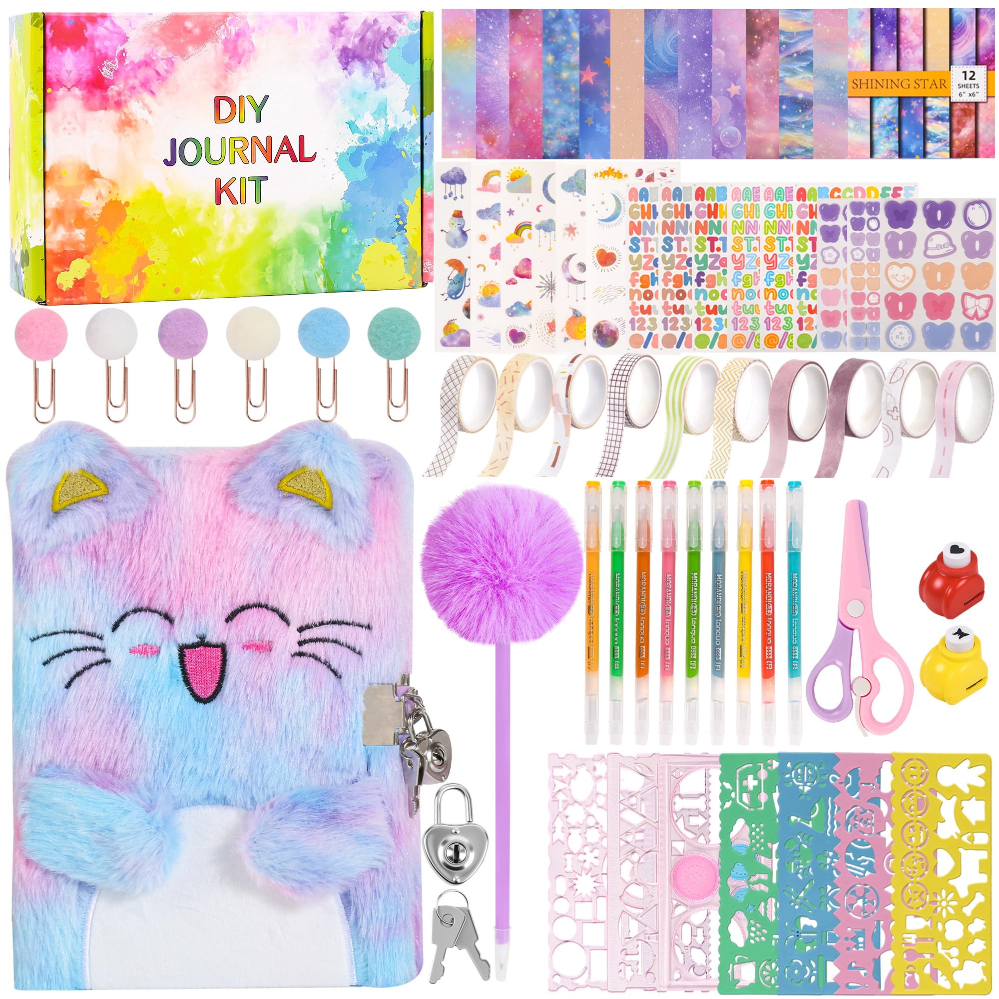 LiYiQ plush cat diary cover inviting private writing and creativity