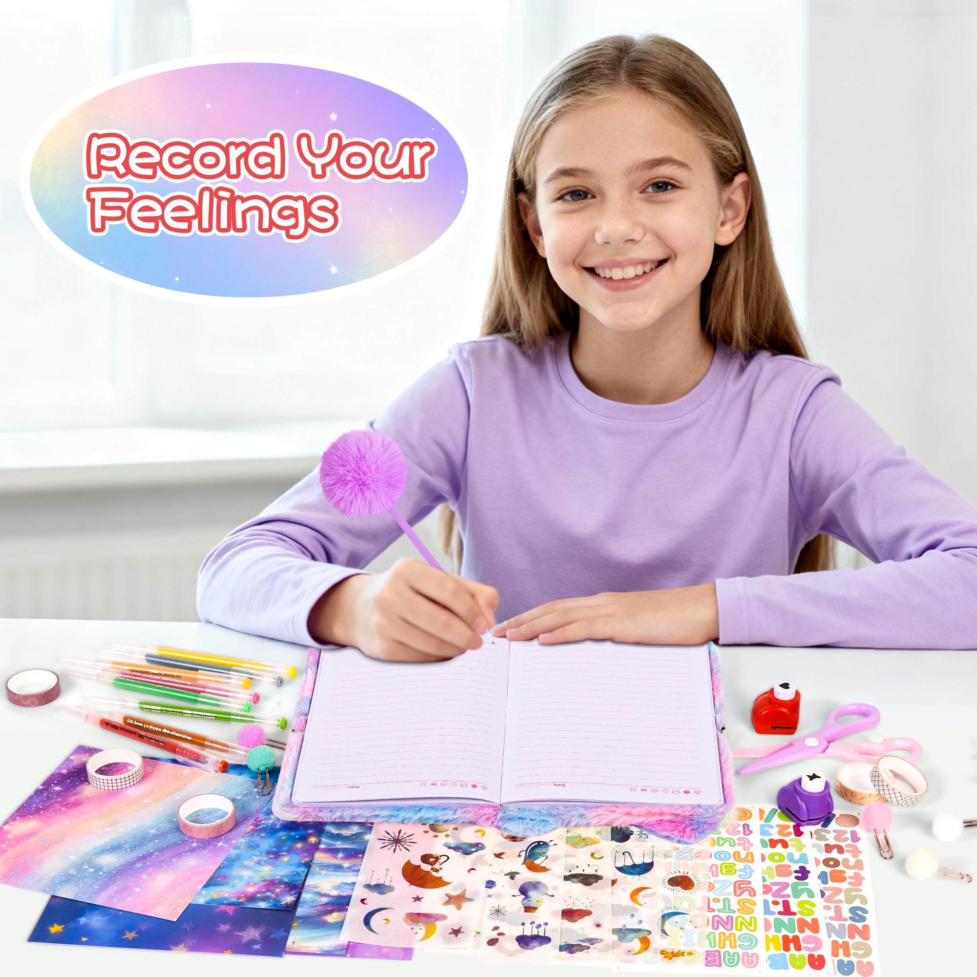 LiYiQ plush pen with soft ball top for cozy writing