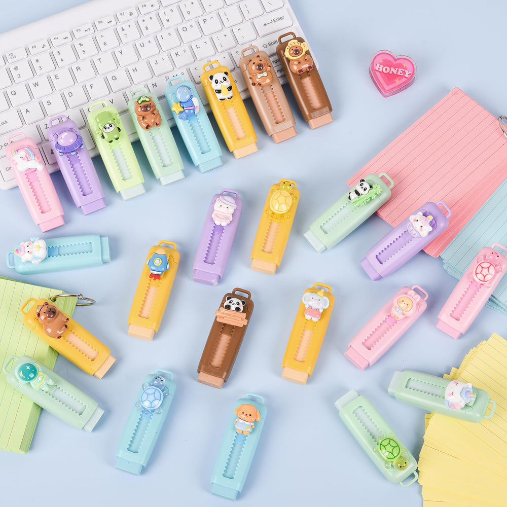 LiYiQ PVC packaging keeps erasers organized and durable