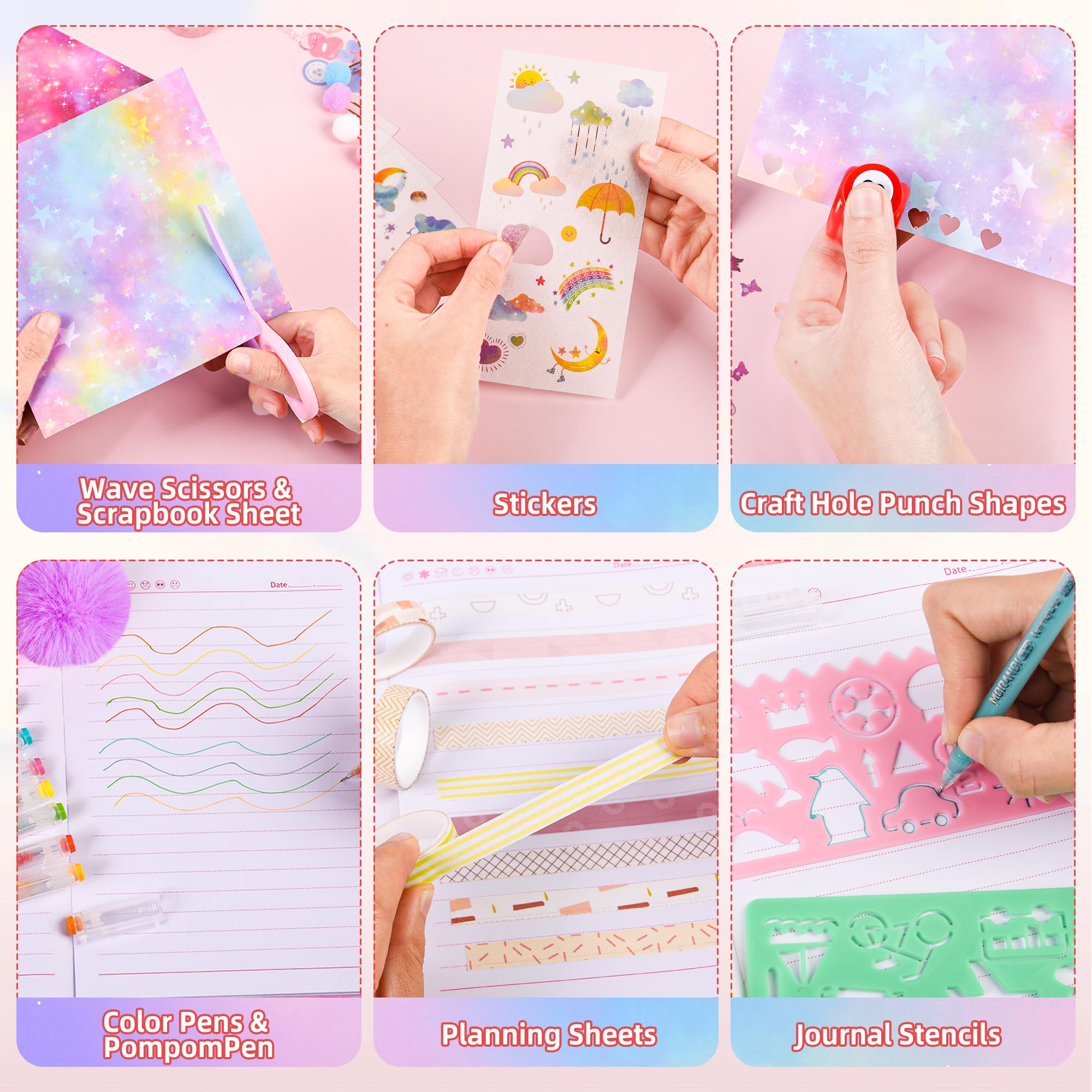 LiYiQ washi tape set adds color and borders to pages