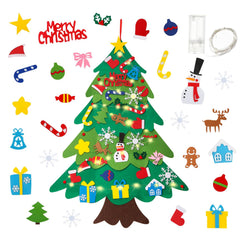 LIYROIUB DIY felt Christmas tree on wall with detachable ornaments