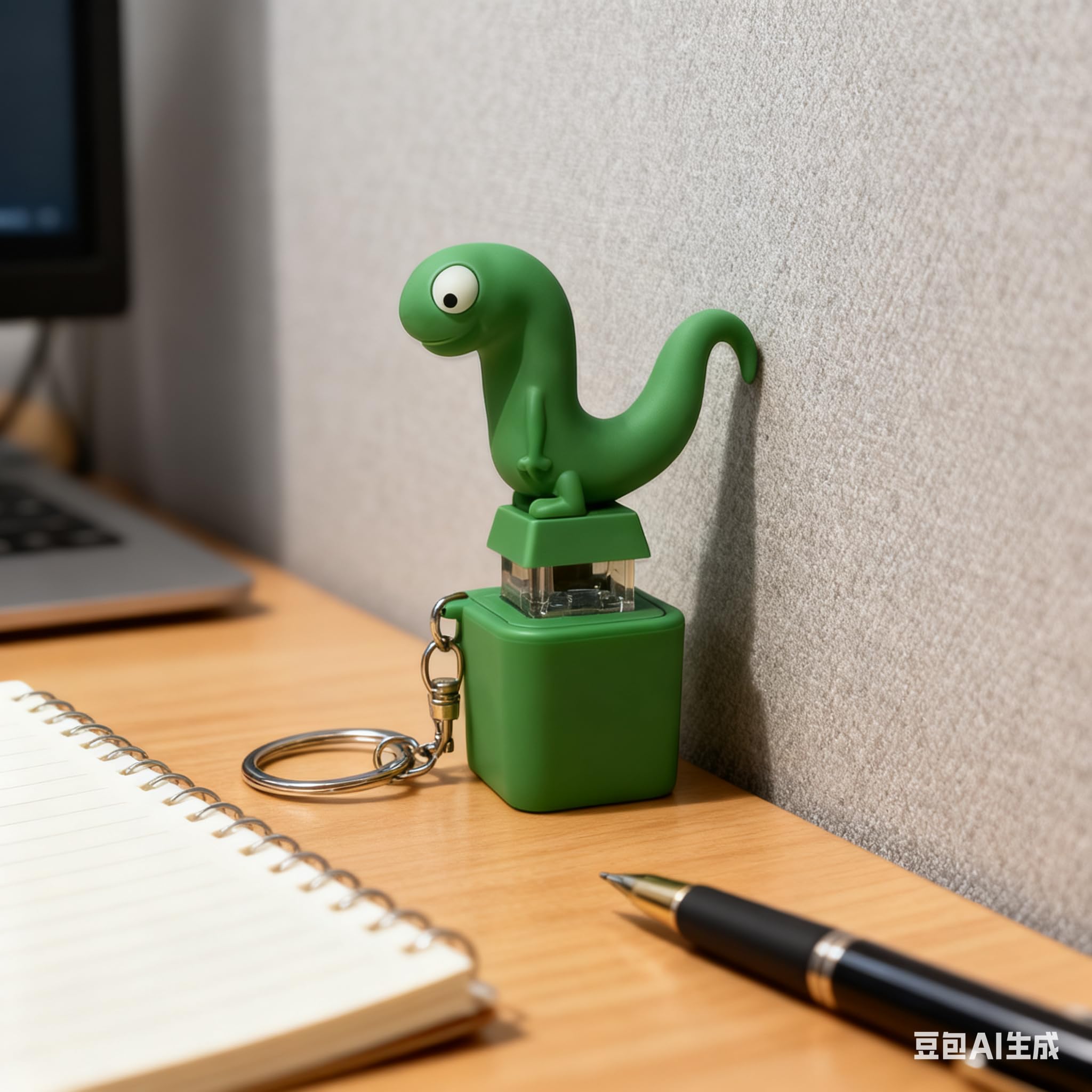 Lizard Button Keychain gift idea for friends and gadget lovers.