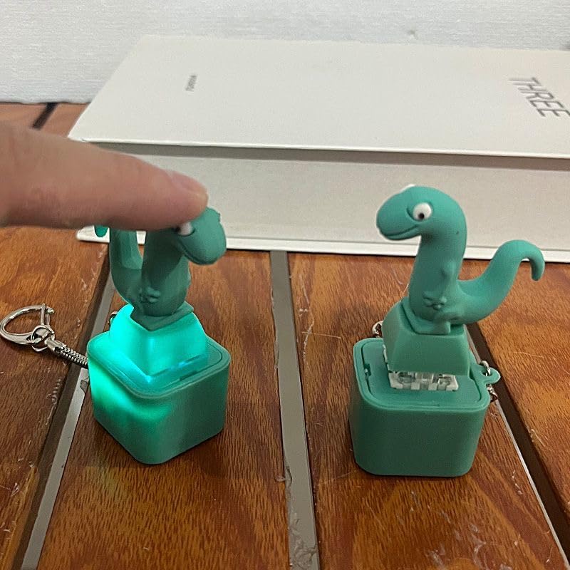 Lizard Button Keychain colorful LEDs enhancing focus during work or study sessions.