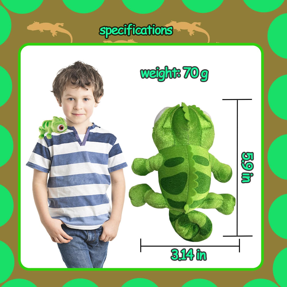 Lizard Plush with 3D eye detail for lifelike charm.