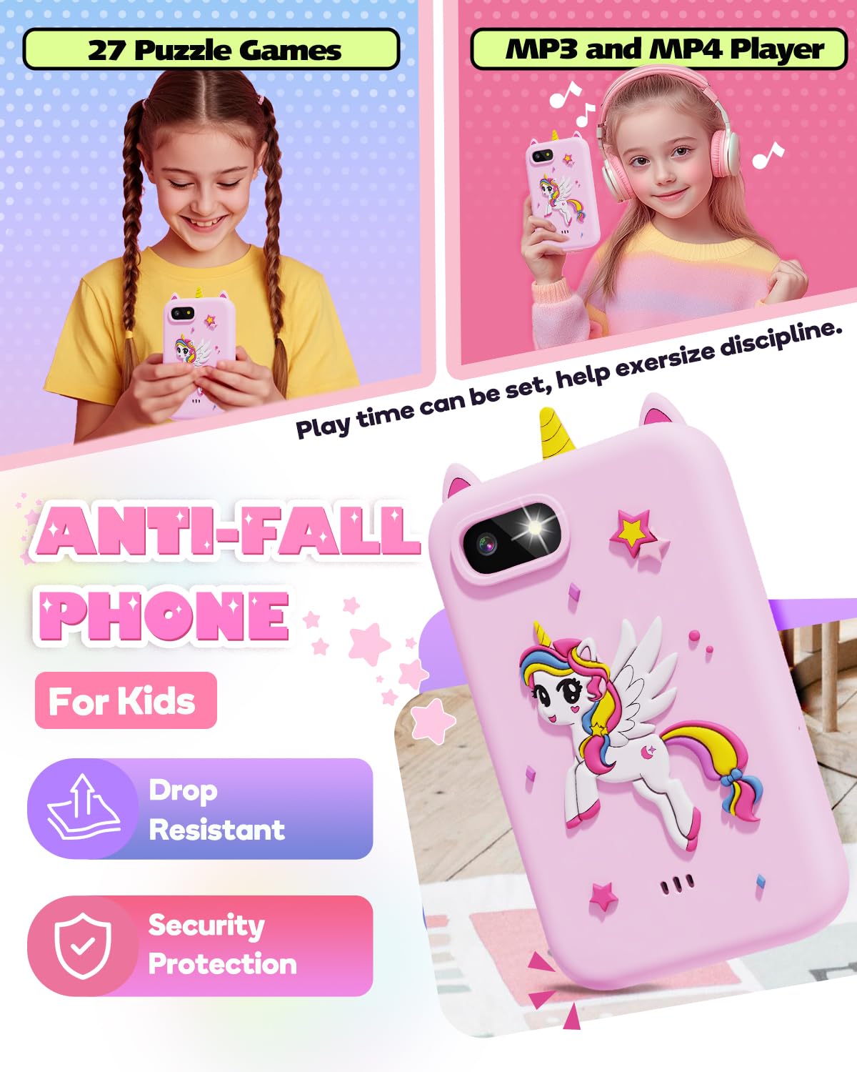 Lizzbey Unicorn lanyard helps carry the phone easily.