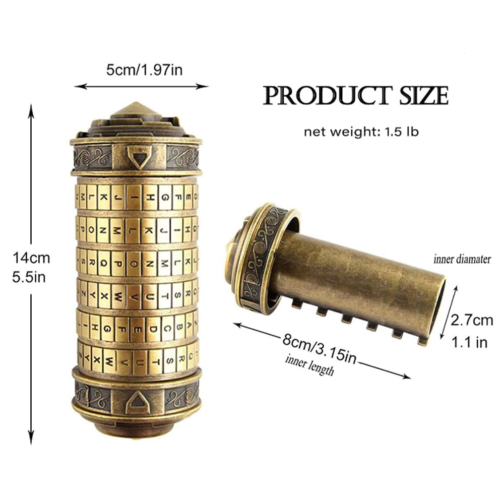 Arrows align to reveal a smooth mechanism in the LJOYKID cryptex bronze puzzle box