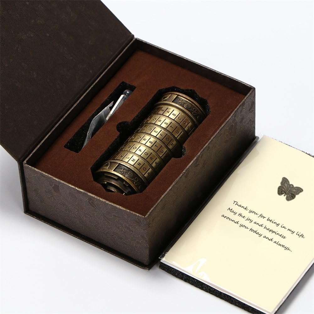 Bold, detailed craftsmanship of the LJOYKID cryptex bronze conveys premium quality