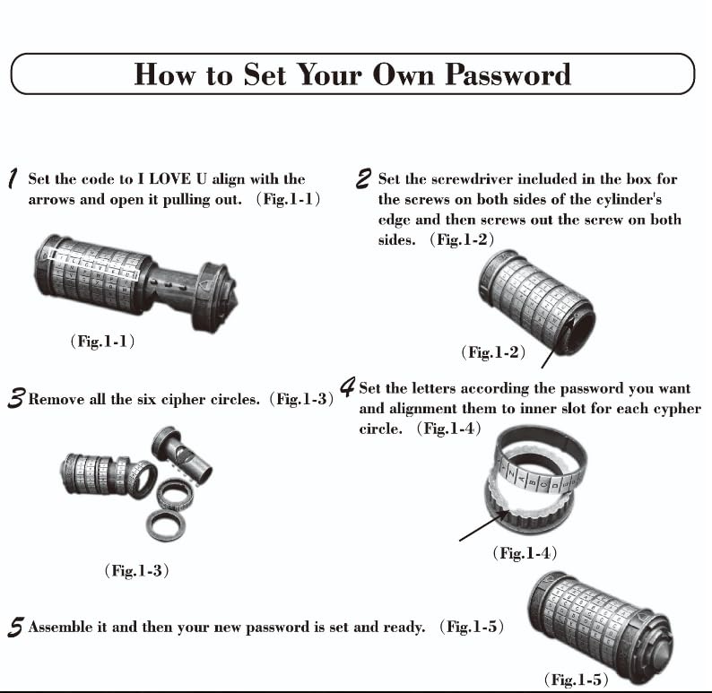 Heavy, durable LJOYKID cryptex bronze is reusable for games, clues, and treasure hunts