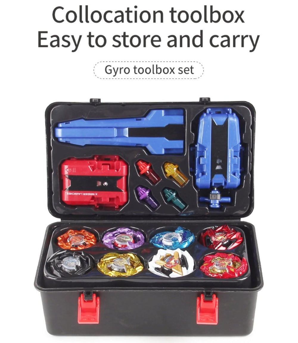 LJXTTDZS three-launcher set enables quick starts to action-packed gyro battles.