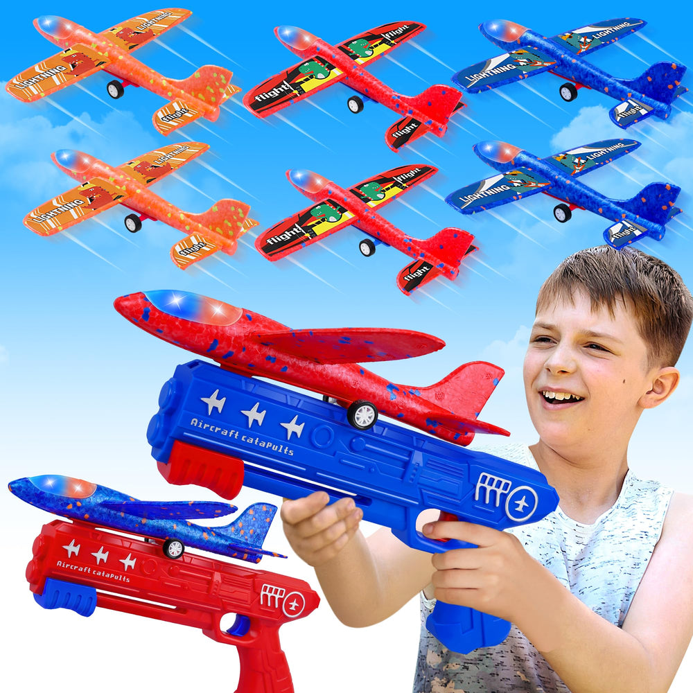 LJZJ 6-pack foam airplanes ready for safe outdoor play.