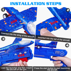 LJZJ colorful foam planes with LED lights for day and night.
