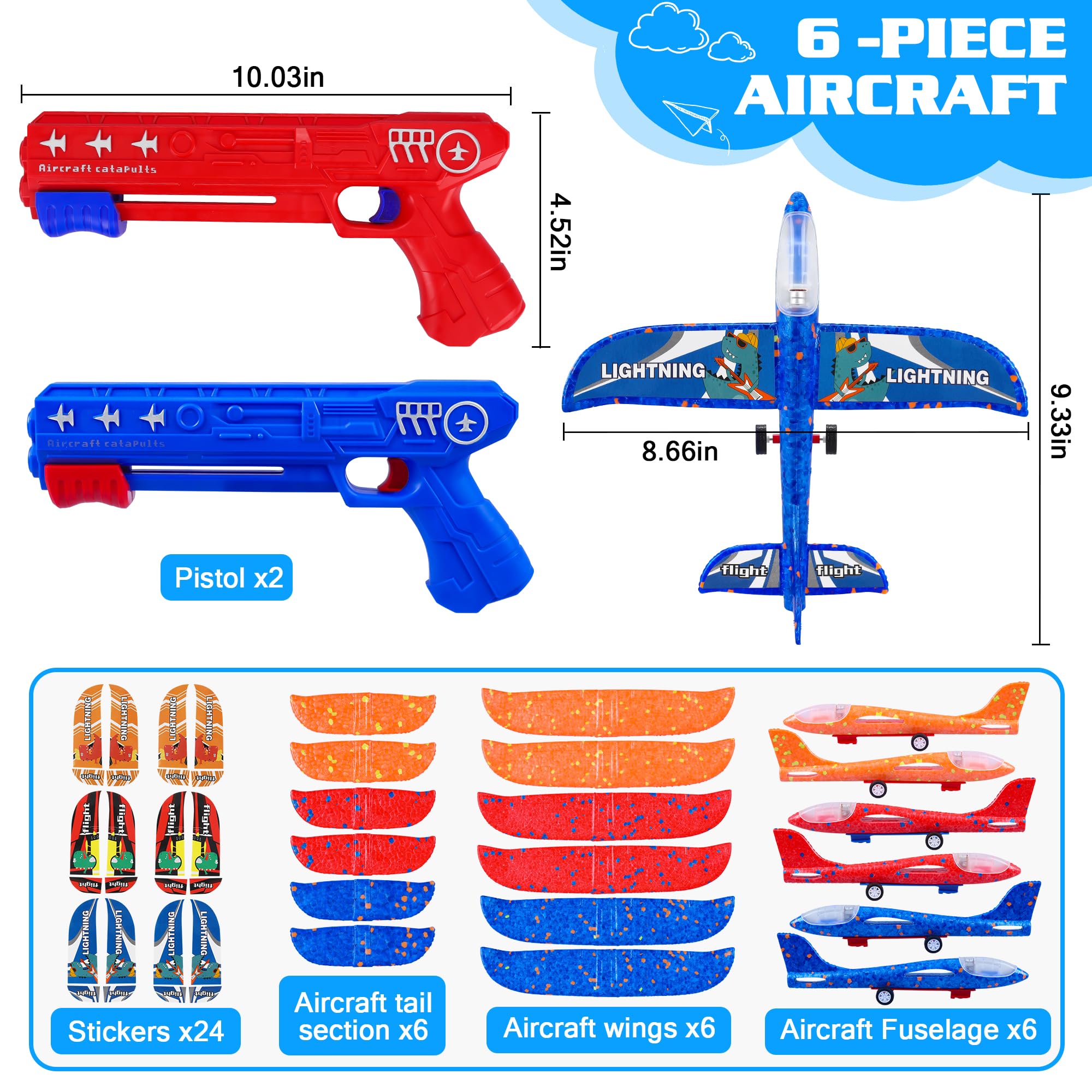 LJZJ hand-thrown foam plane glider for versatile play.