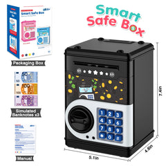 LJZJ Piggy Bank with animal alphabet stickers included for learning