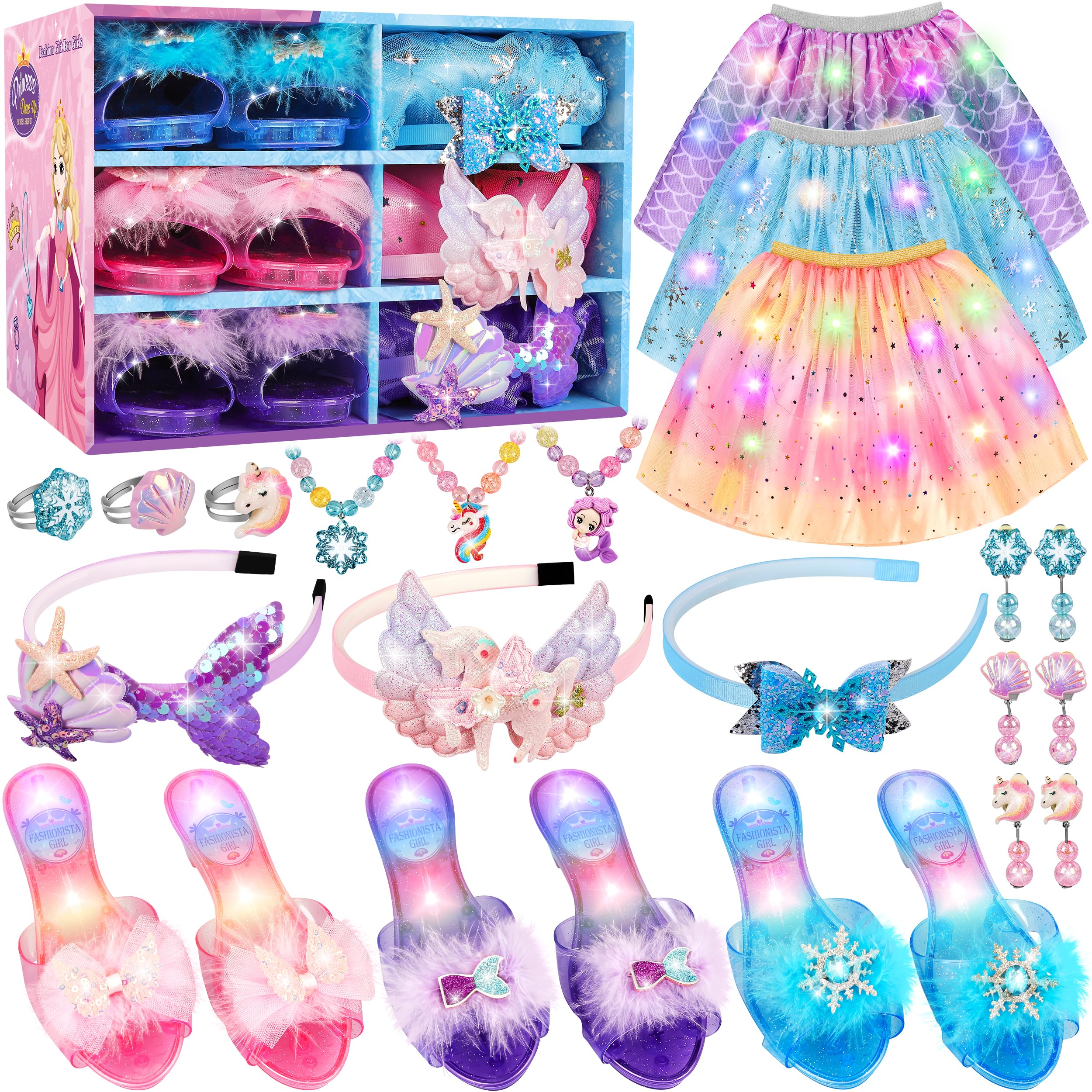 LJZJ princess dress-up packaging contents for imaginative pretend play.