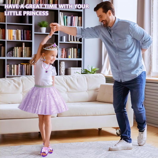 LJZJ princess shoes with bowknot: secure fit for pretend wear.