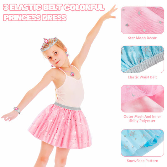 LJZJ princess skirts with sparkling stars for imaginative dress-up adventures.