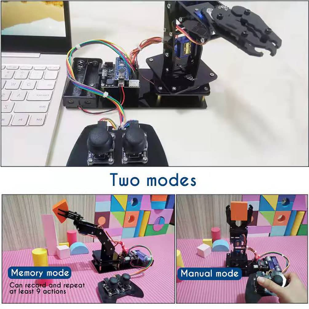 LK COKOINO robot arm joystick control in action for hands-on learning.