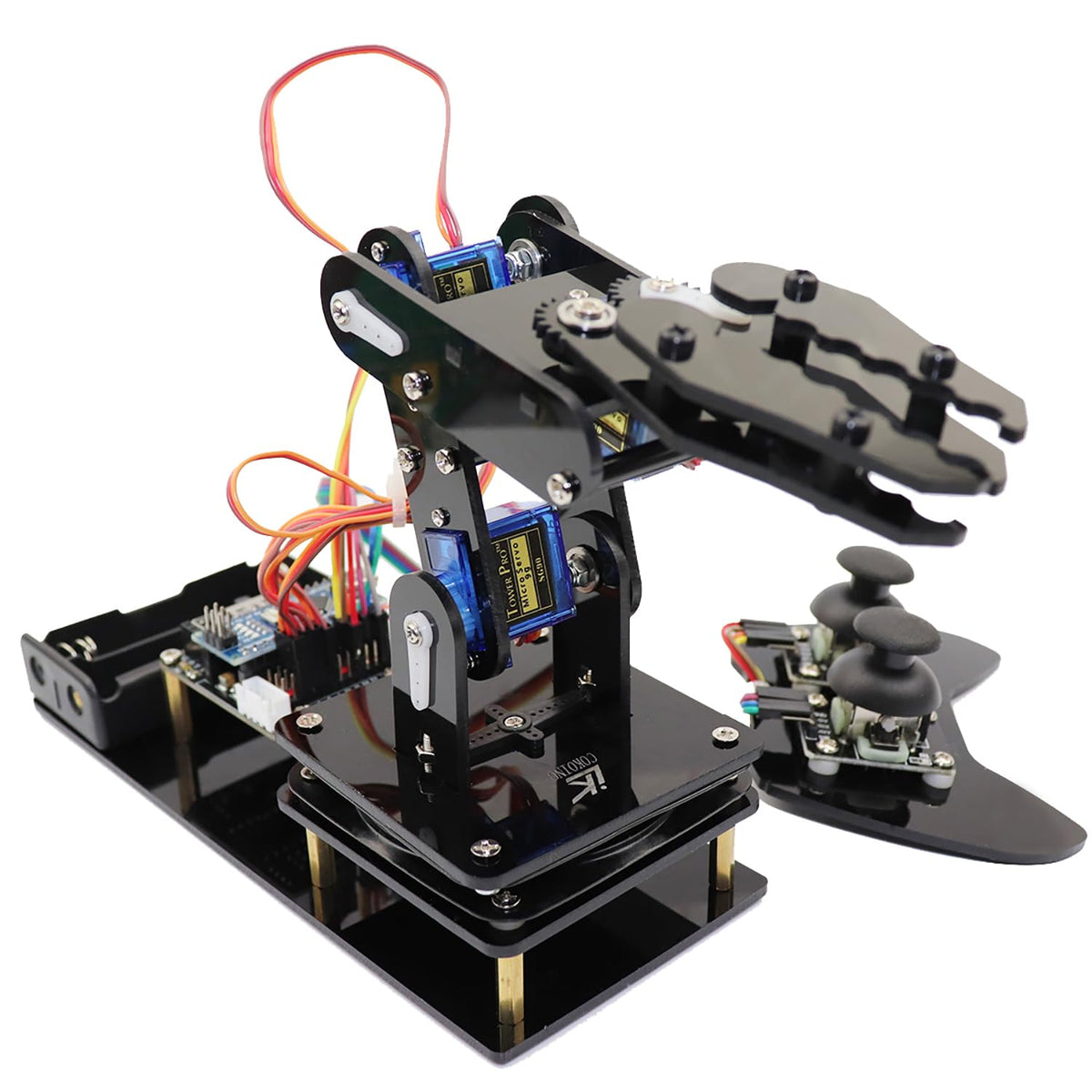 LK COKOINO robot arm kit in assembly view for beginners.
