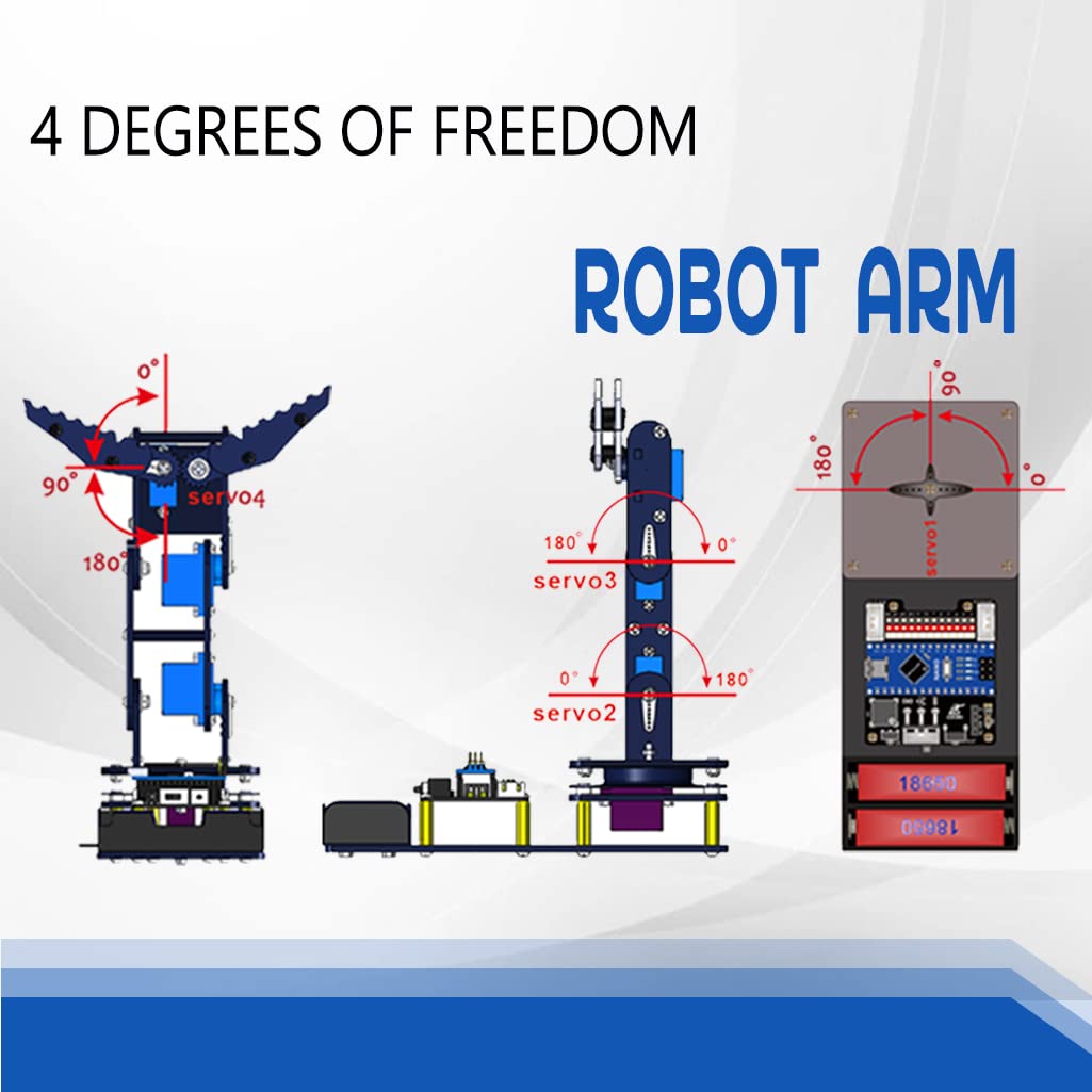 LK COKOINO robot arm memory feature displaying recorded actions.