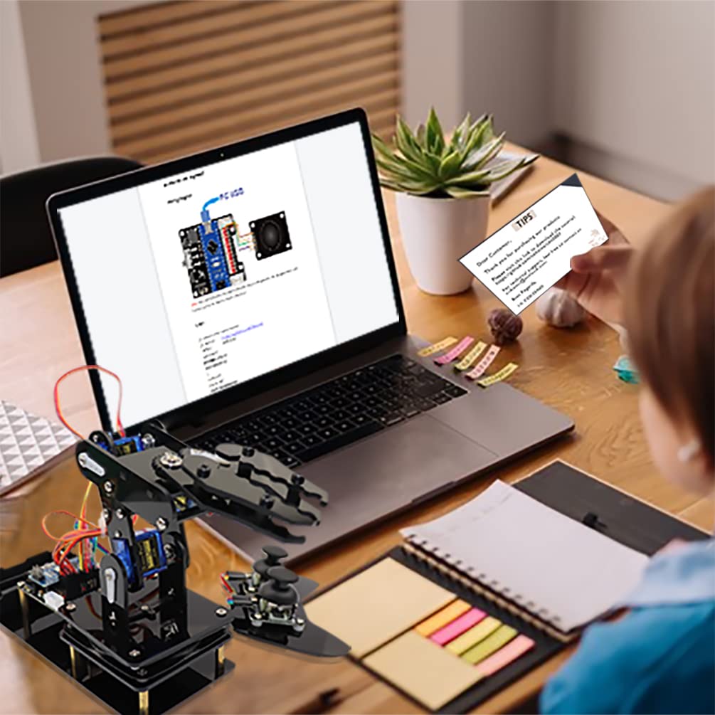 LK COKOINO robot arm rotating joints showing elbow, wrist, and base motion.