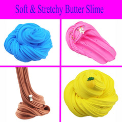LKAXYTP butter slime kit charms included for decorating during play.