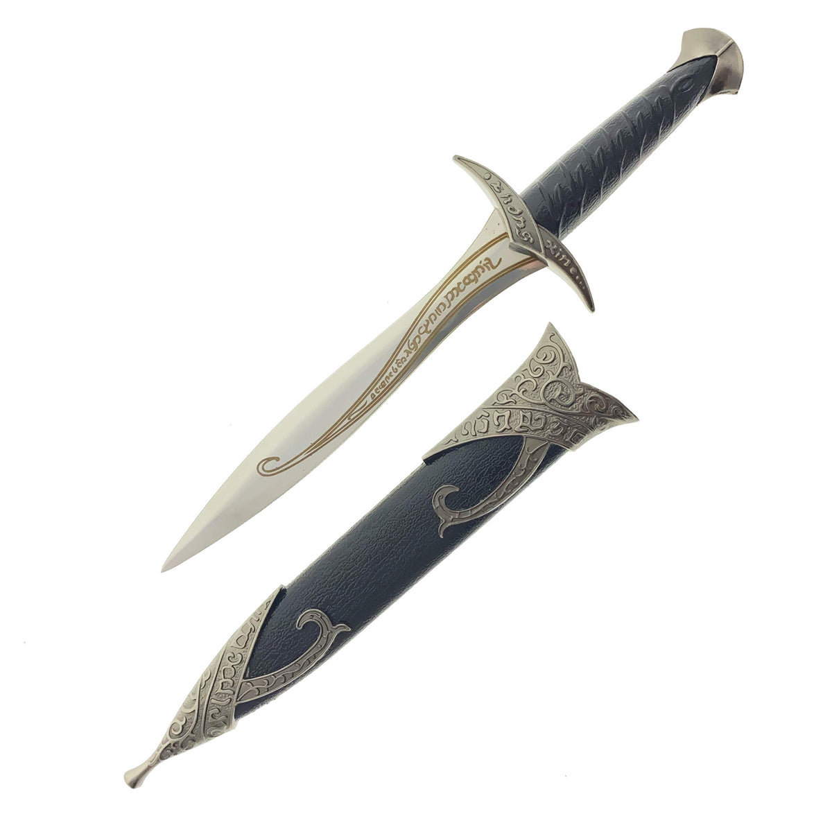 LKOQO elvish dagger 11-inch with scabbard, ideal for display and cosplay.