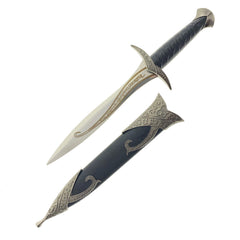 LKOQO elvish dagger 11-inch with scabbard, ideal for display and cosplay.