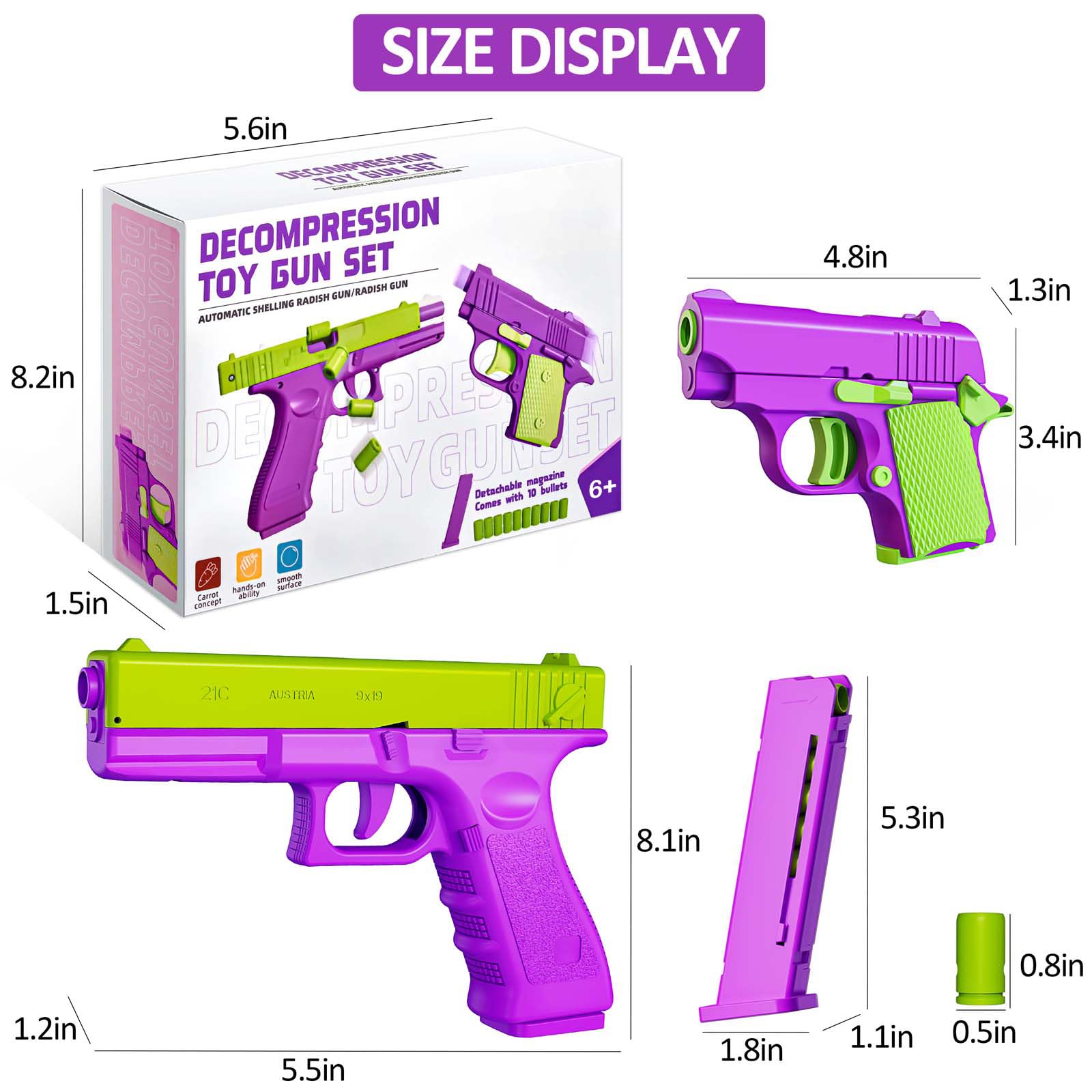 LLESSOO shell ejecting toy in hand demonstrates pocket-friendly on-the-go use.
