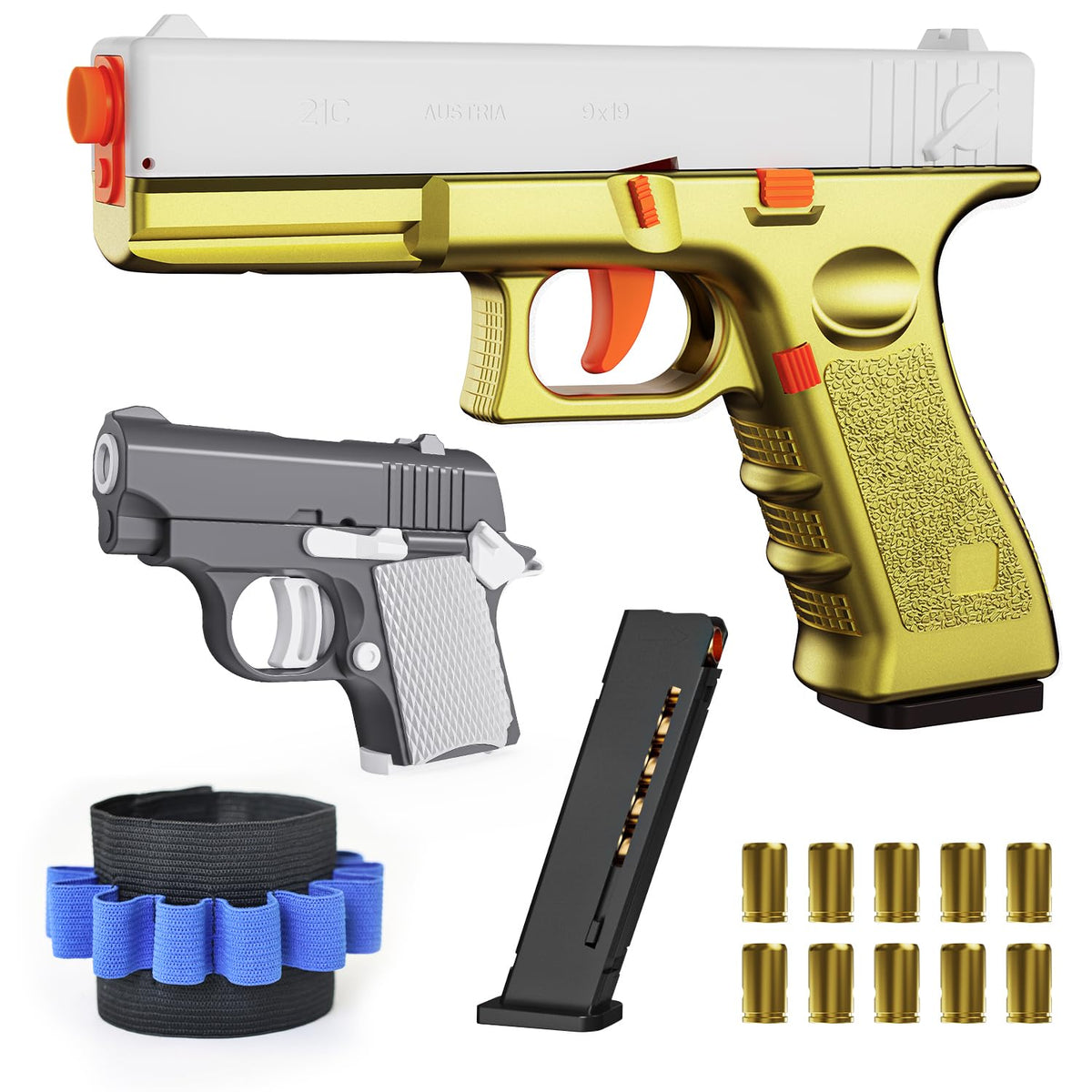 LLESSOO two-pack fidget toys, large and small, ideal for focus and stress relief.