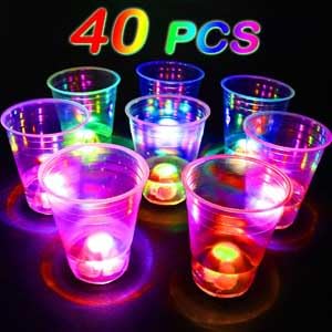 LLKMDSS party cups for events create easy glow-enhanced beverage service.