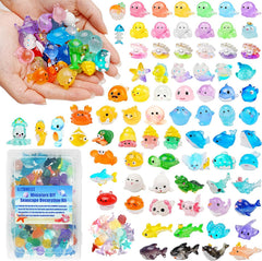 LLTDMEST ocean mini resin animals set – colorful decor for DIY terrariums and aquariums.