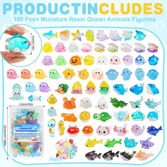 LLTDMEST turtle and dolphin sea figurines – charming accents for miniature landscapes.