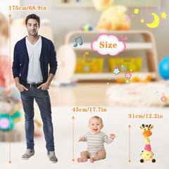 LLUKEME plush giraffe with embroidered eyes invites interaction