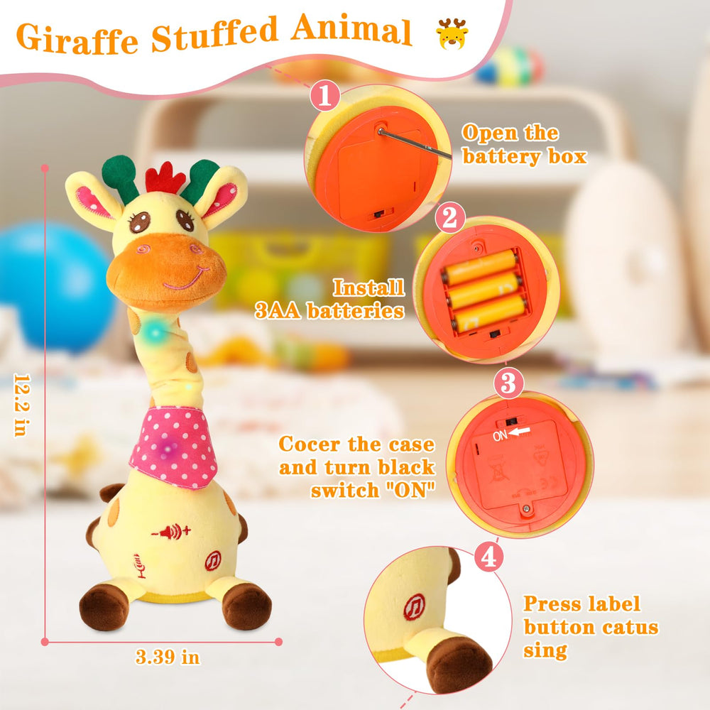 LLUKEME soft plush giraffe suitable for everyday cuddles