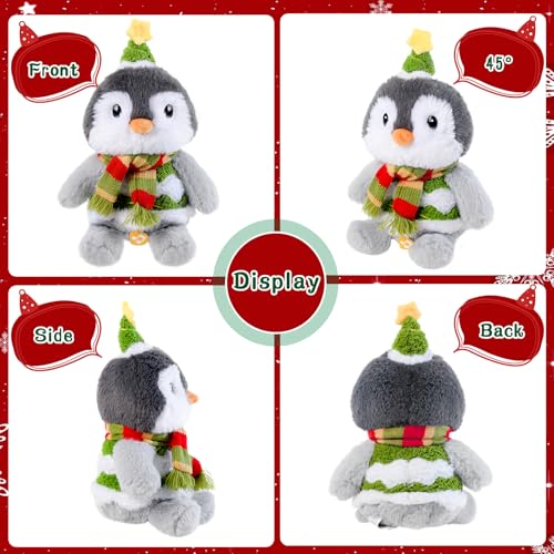 LLUKEME dancing penguin with scarf wiggles while singing to engage kids.
